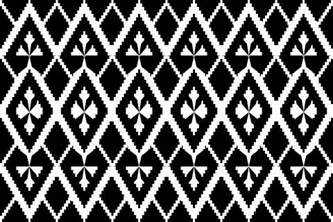 Geometric ethnic pattern seamless design for background ,Tribal geometric Stock Illustration