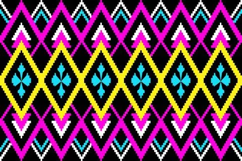 Geometric ethnic pattern seamless design for background ,Tribal geometric イラスト素材