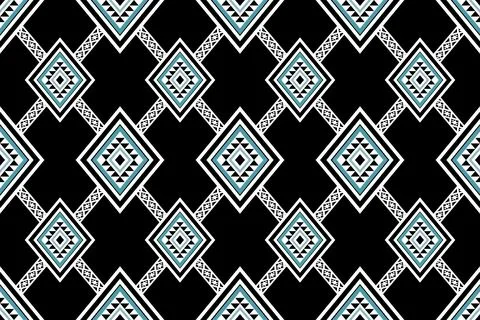 Geometric ethnic pattern seamless design for background ,Tribal geometric Stock Illustration