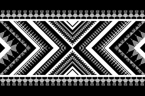 Geometric ethnic pattern seamless design for background ,Tribal geometric Stock Illustration