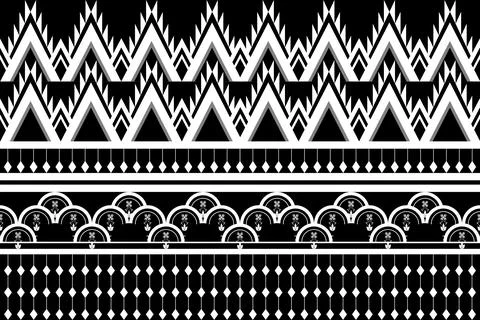 Geometric ethnic pattern seamless design for background ,Tribal geometric 스톡 일러스트