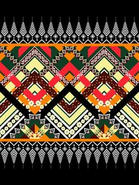 Geometric ethnic pattern seamless design for background ,Tribal geometric 스톡 일러스트