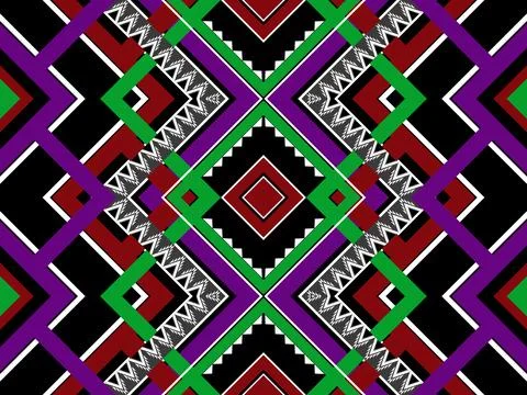 Geometric ethnic pattern seamless design for background ,Tribal geometric イラスト素材