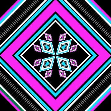 Geometric ethnic pattern seamless design for background ,Tribal geometric Stock Illustration