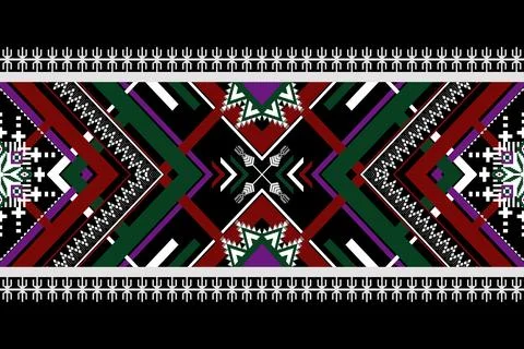 Geometric ethnic pattern seamless design for background ,Tribal geometric Stock Illustration