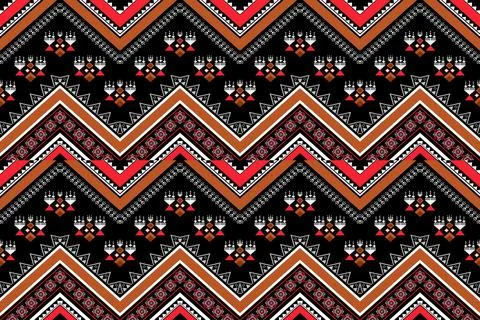 Geometric ethnic pattern seamless design for background ,Tribal geometric Stock Illustration