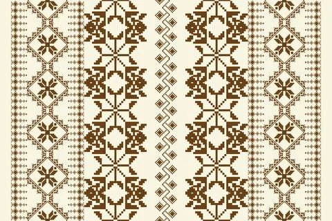 Geometric ethnic pattern seamless design for background ,Tribal geometric Stock Illustration