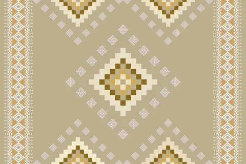 Geometric ethnic pattern seamless design for background ,Tribal geometric イラスト素材