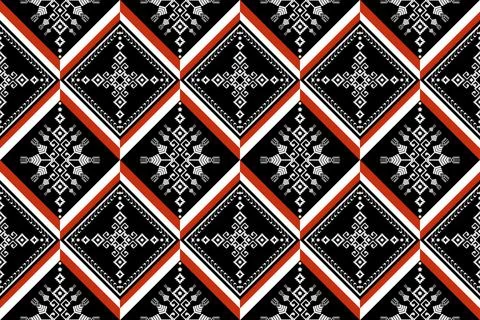 Geometric ethnic pattern seamless design for background ,Tribal geometric 스톡 일러스트