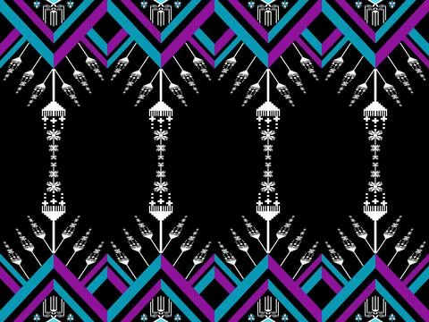 Geometric ethnic pattern seamless design for background ,Tribal geometric 스톡 일러스트