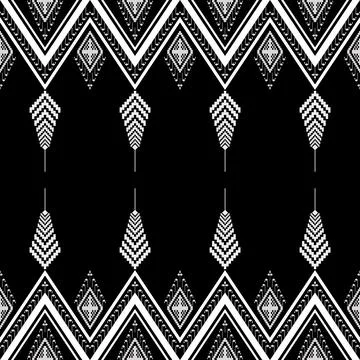 Geometric ethnic pattern seamless design for background ,Tribal geometric 스톡 일러스트