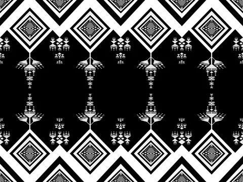 Geometric ethnic pattern seamless design for background ,Tribal geometric Stockillustratie