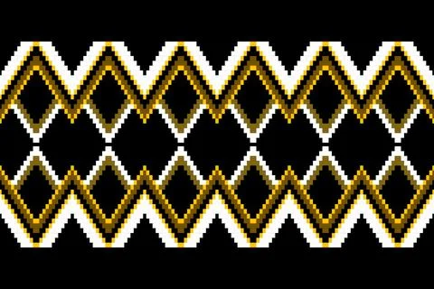 Geometric ethnic pattern seamless design for background ,Tribal geometric Stock Illustration