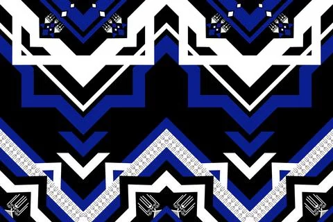 Geometric ethnic pattern seamless design for background ,Tribal geometric Stock Illustration
