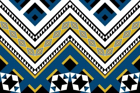 Geometric ethnic pattern seamless design for background ,Tribal geometric Stock Illustration