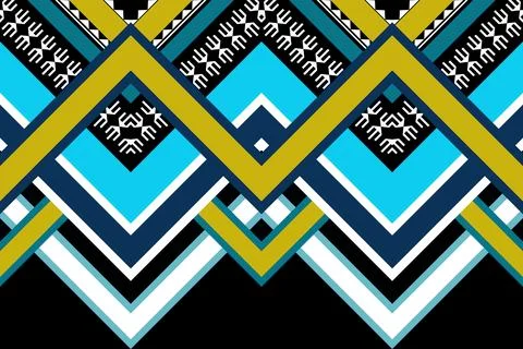 Geometric ethnic pattern seamless design for background ,Tribal geometric 스톡 일러스트