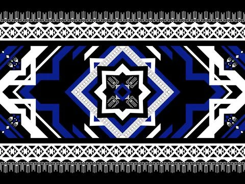 Geometric ethnic pattern seamless design for background ,Tribal geometric Stock Illustration