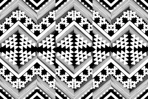 Geometric ethnic pattern seamless design for background ,Tribal geometric Stock Illustration