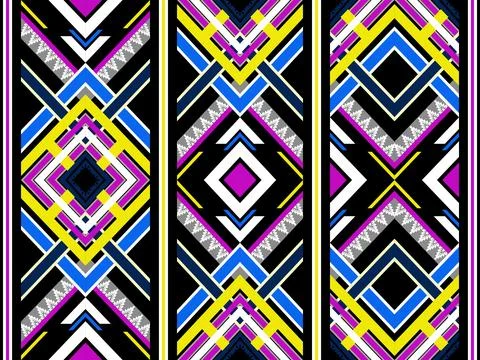 Geometric ethnic pattern seamless design for background ,Tribal geometric 스톡 일러스트