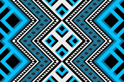 Geometric ethnic pattern seamless design for background ,Tribal geometric Stock Illustration