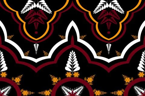 Geometric ethnic pattern seamless design for background ,Tribal geometric 스톡 일러스트
