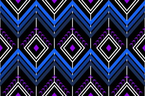 Geometric ethnic pattern seamless design for background ,Tribal geometric Stock Illustration