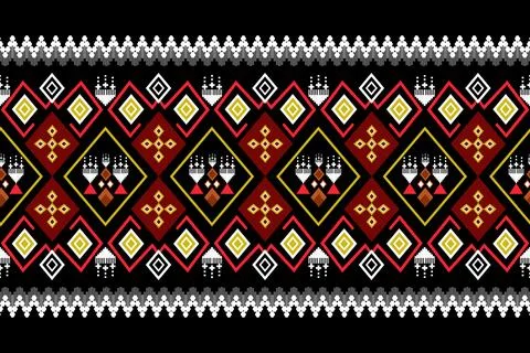 Geometric ethnic pattern seamless design for background ,Tribal geometric Stockillustratie