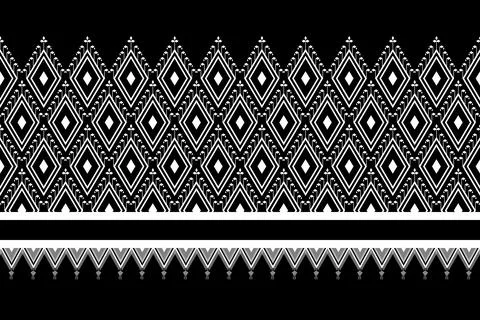 Geometric ethnic pattern seamless design for background ,Tribal geometric Stock Illustration