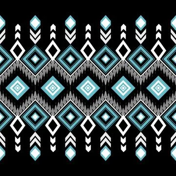 Geometric ethnic pattern seamless design for background ,Tribal geometric Stock Illustration