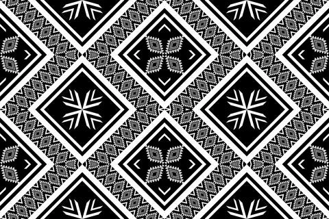 Geometric ethnic pattern seamless design for background ,Tribal geometric Stock Illustration