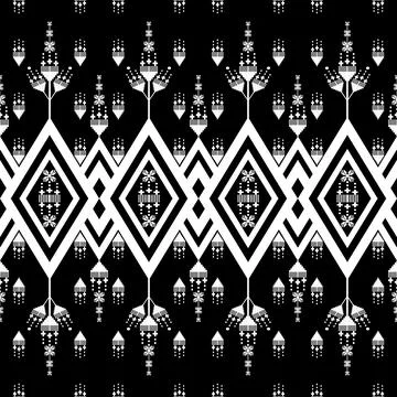 Geometric ethnic pattern seamless design for background ,Tribal geometric Stock Illustration