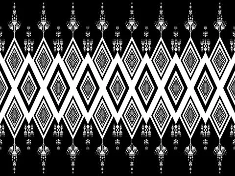 Geometric ethnic pattern seamless design for background ,Tribal geometric 스톡 일러스트