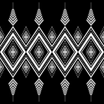 Geometric ethnic pattern seamless design for background ,Tribal geometric 스톡 일러스트