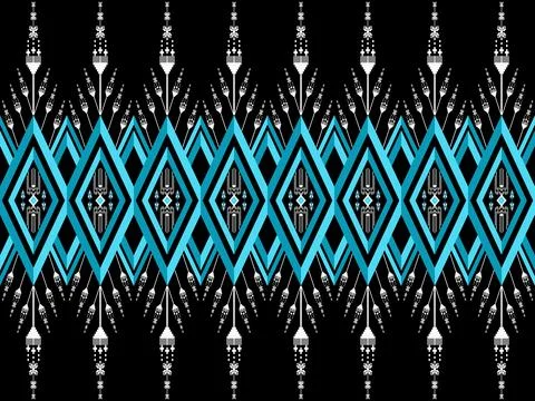 Geometric ethnic pattern seamless design for background ,Tribal geometric Stock Illustration