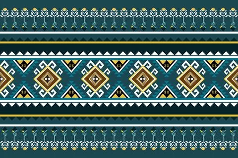 Geometric ethnic pattern seamless design for background ,Tribal geometric Stock Illustration