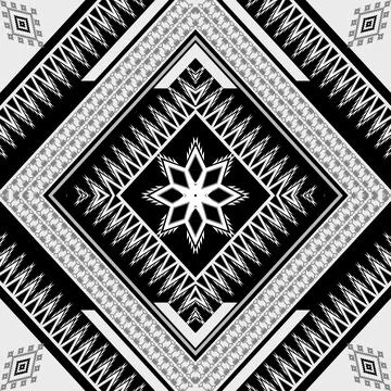 Geometric ethnic pattern seamless design for background ,Tribal geometric イラスト素材