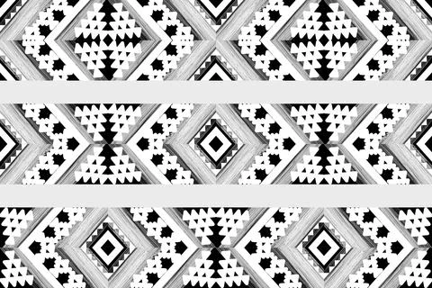 Geometric ethnic pattern seamless design for background ,Tribal geometric Stock Illustration