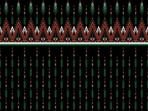 Geometric ethnic pattern seamless design for background ,Tribal geometric Stock Illustration