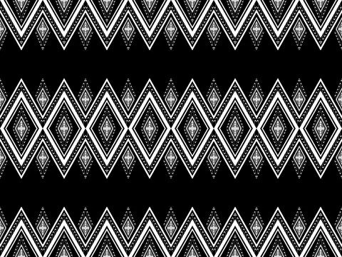Geometric ethnic pattern seamless design for background ,Tribal geometric イラスト素材