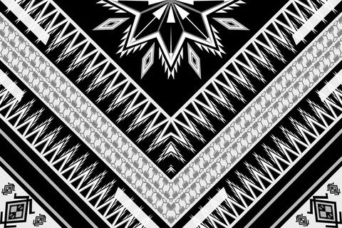 Geometric ethnic pattern seamless design for background ,Tribal geometric Stock Illustration