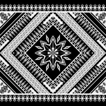 Geometric ethnic pattern seamless design for background ,Tribal geometric Stock Illustration