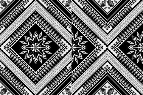 Geometric ethnic pattern seamless design for background ,Tribal geometric 스톡 일러스트