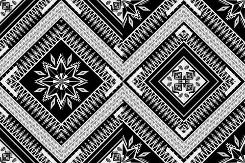 Geometric ethnic pattern seamless design for background ,Tribal geometric 스톡 일러스트