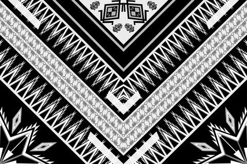 Geometric ethnic pattern seamless design for background ,Tribal geometric 스톡 일러스트