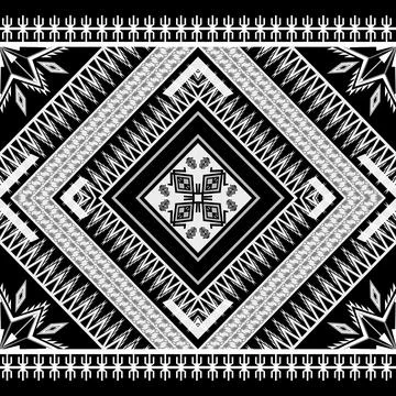 Geometric ethnic pattern seamless design for background ,Tribal geometric Stock Illustration