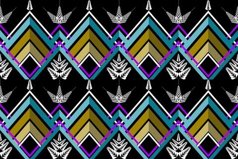 Geometric ethnic pattern seamless design for background ,Tribal geometric イラスト素材