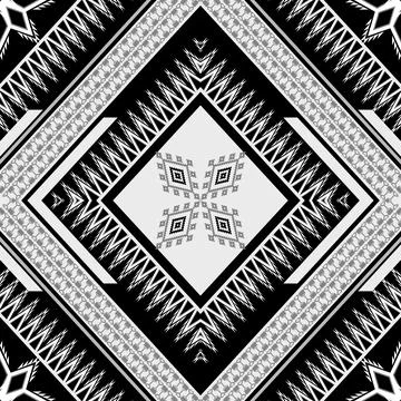 Geometric ethnic pattern seamless design for background ,Tribal geometric イラスト素材
