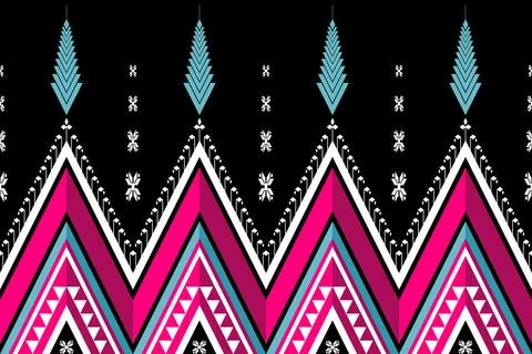 Geometric ethnic pattern seamless design for background ,Tribal geometric イラスト素材