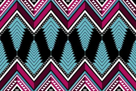 Geometric ethnic pattern seamless design for background ,Tribal geometric イラスト素材
