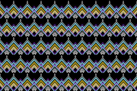 Geometric ethnic pattern seamless design for background ,Tribal geometric 스톡 일러스트